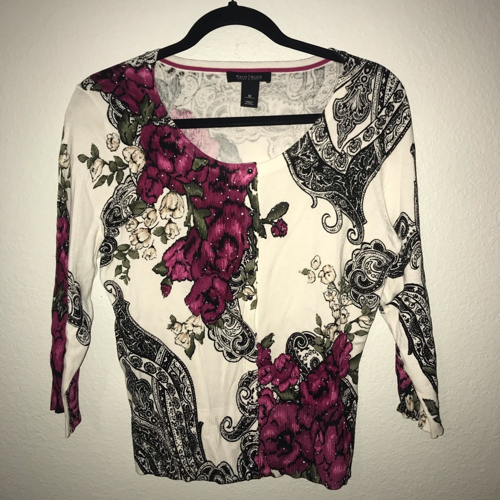 WHBM Floral Sweater